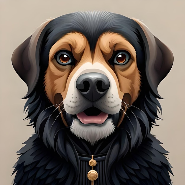 El hermoso retrato de un perro dulce