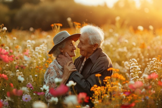 hermoso romance de amantes en el día de san valentín en la naturaleza al aire libre pragma