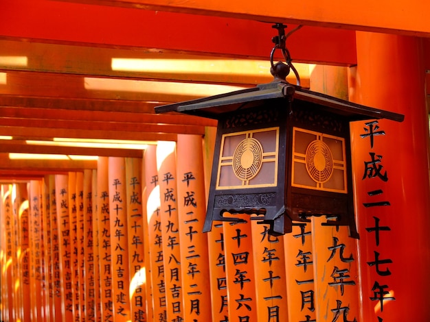 Foto hermoso santuario fushimi inari de kioto