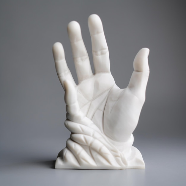 Un hermoso signo de mano escultura blanca arte clásico
