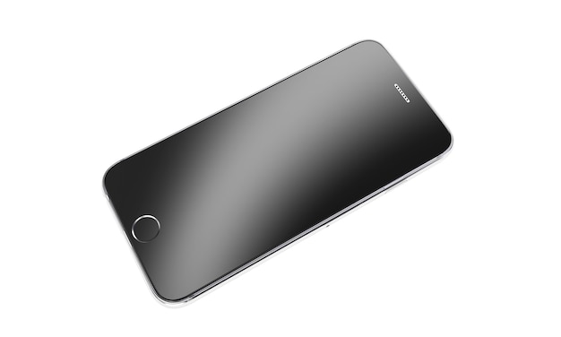 Hermoso smartphone sobre fondo blanco render 3d