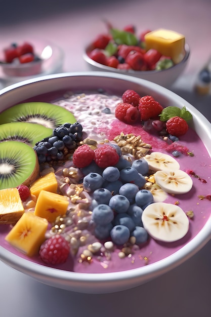 El hermoso Smoothie Bowl generativo ai