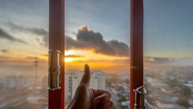 Foto hermosos amaneceres en la ciudad de suzano, estado de sao paulo, brasil