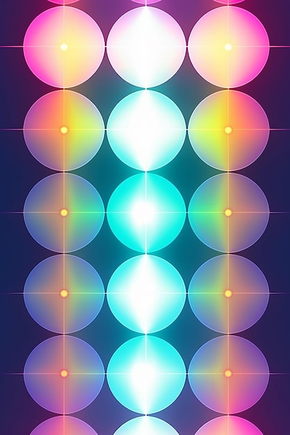 Hermosos círculos, cruces de luz simétricos y líneas impresionantes IA generativa