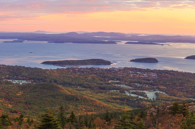 Los hermosos colores de otoño del Parque Nacional Acadia