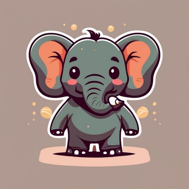 Hermosos y coloridos animales con gafas de elefante.