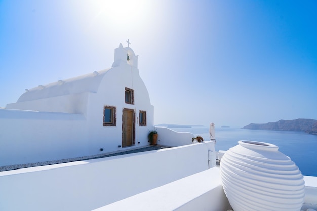 Hermosos detalles de la isla de Santorini Grecia