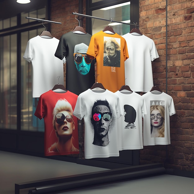 Foto hermosos diseños y maquetas de camisas