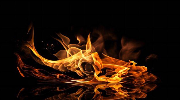 Hermosos y elegantes fondos abstractos de llamas de fuego