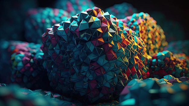Foto hermosos fondos 3d coloridos hexágono cromático fascinado ilusión misteriosa abstrack