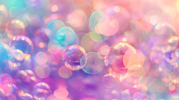 Hermosos fondos bokeh pastel Bokeh luces arco iris pastel generadas por inteligencia artificial