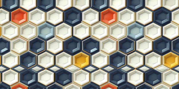 Hermosos fondos de colores geométricos amplios con hexágonos