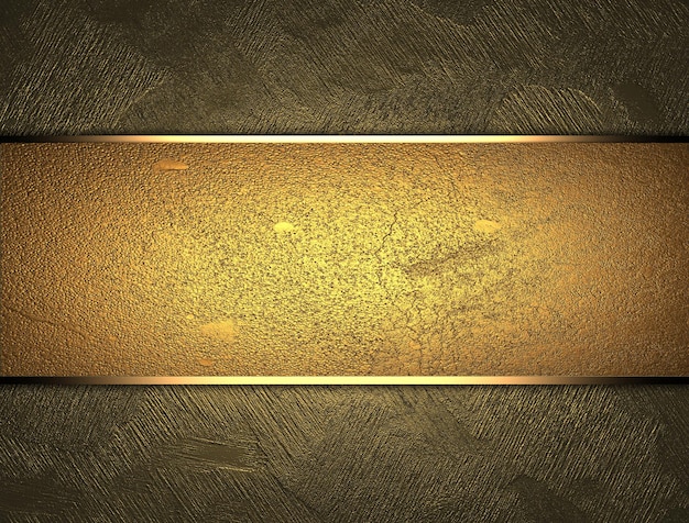 Hermosos fondos dorados con una placa de oro para escribir