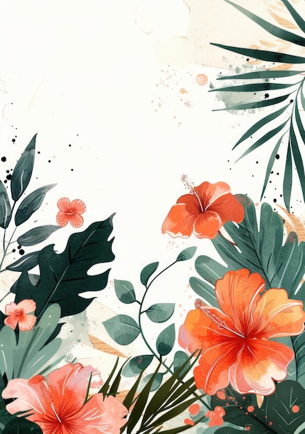 Foto hermosos fondos florales ilustración del planificador flores y plantas hermosa imagen de plantilla
