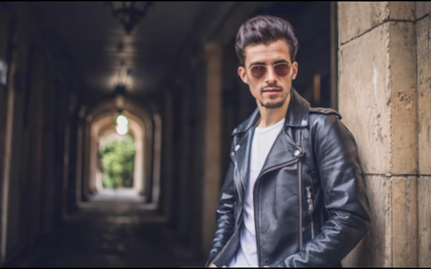 Foto hermosos hombres jóvenes posando bajo la luz natural