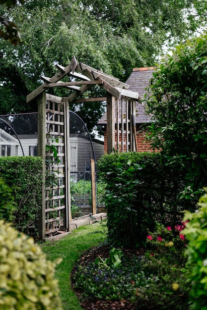 Foto hermosos jardines británicos elementos de jardín en el reino unido