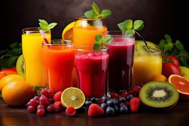 Hermosos jugos de jugo