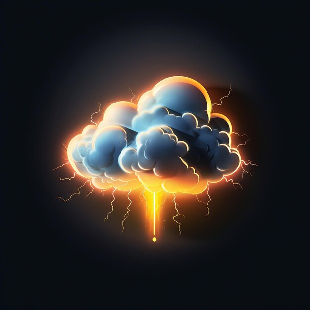 Hermosos logotipos de nubes y relámpagos muy detallados