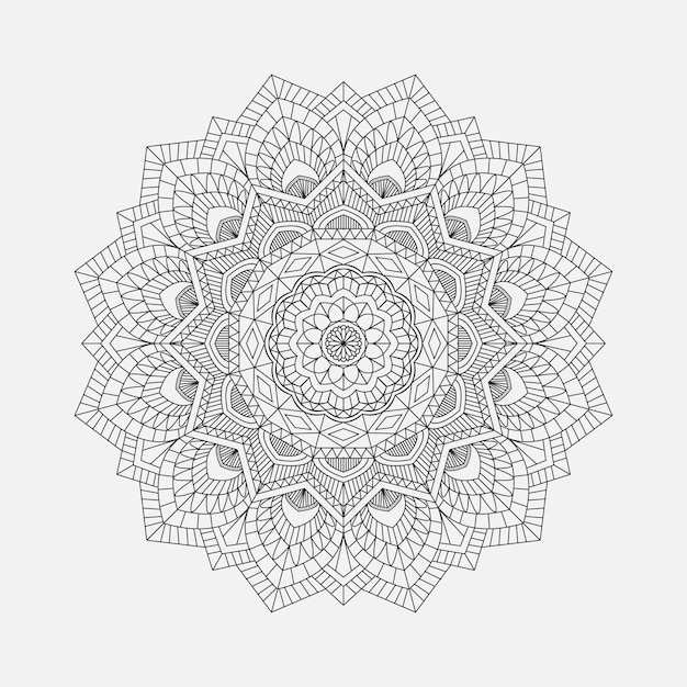 Hermosos mandalas florales Páginas para colorear diseño creativo ornamental