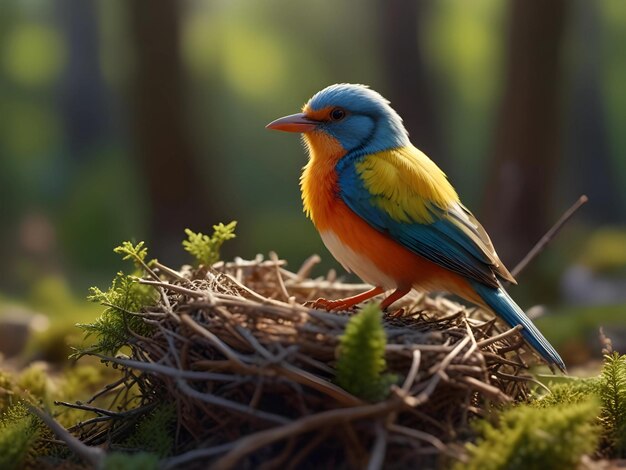 hermosos y muy coloridos diferentes tipos de aves