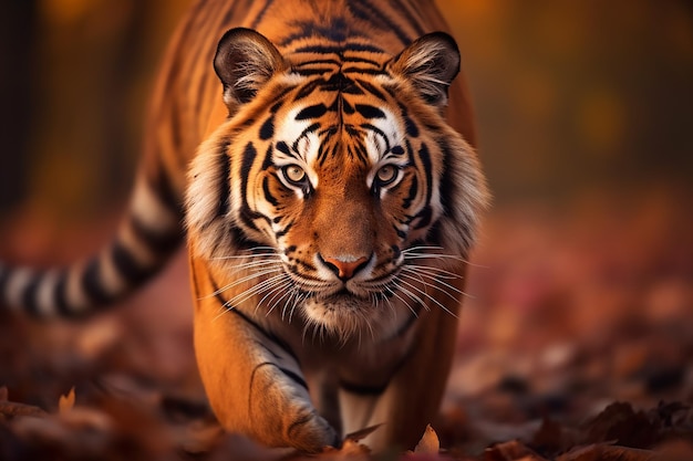 hermosos ojos de un tigre