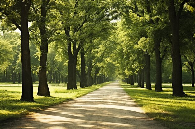 Foto hermosos paisajes de un bosque lleno de árboles altos y otros tipos de plantas