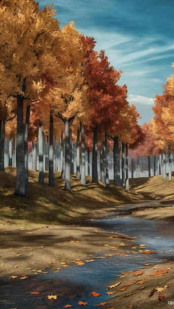 Hermosos paisajes forestales de otoño