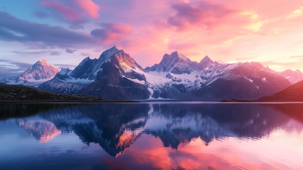 Hermosos paisajes de montañas en el fondo