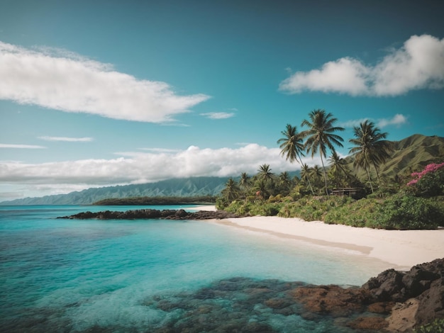 Hermosos paisajes de playas de aguas poco profundas