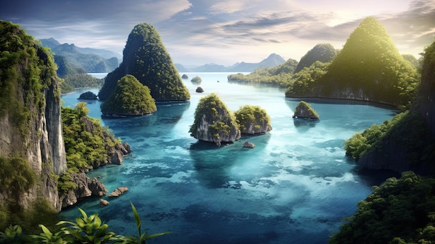 Hermosos paisajes en Raja Ampat Indonesia