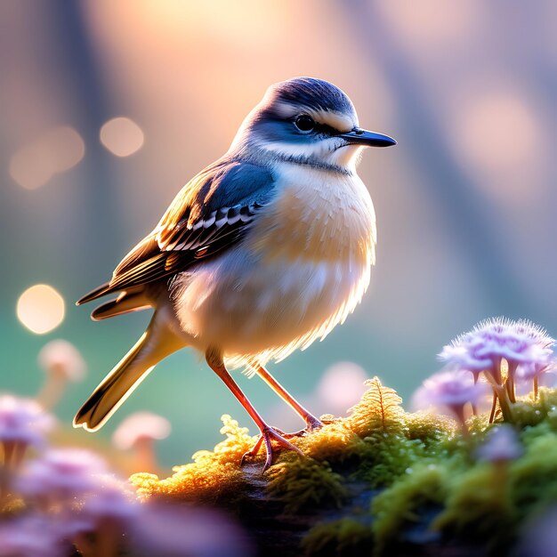 Hermosos pájaros asesinos en el bosque