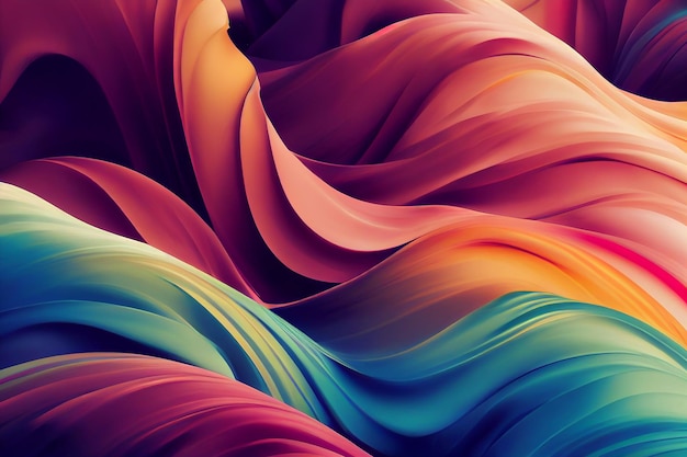 Hermosos papeles de pared abstractos y coloridos en 3D