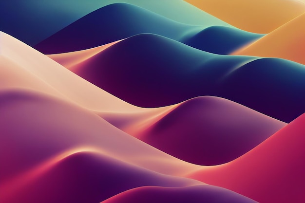 Hermosos papeles de pared abstractos y coloridos en 3D