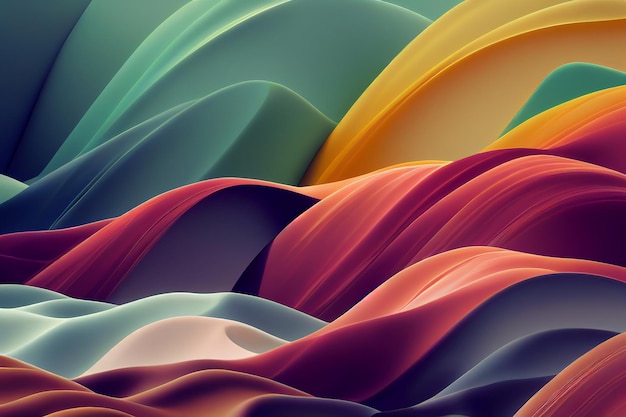 Hermosos papeles de pared abstractos y coloridos en 3D