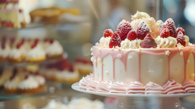 Foto hermosos pasteles hechos a mano en capas