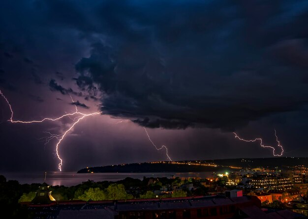 Foto hermosos rayos poderosos