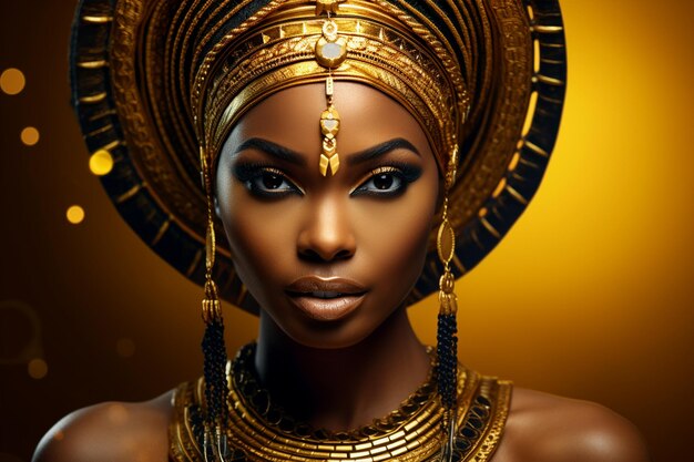 Hermosos retratos de mujeres africanas en sesiones de moda de lujo generadas por IA