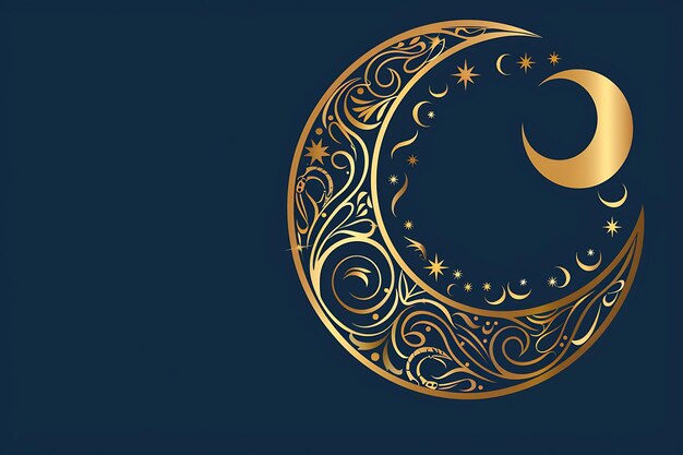 Hermosos saludos de Eid Mubarak con diseño de luna y mezquita