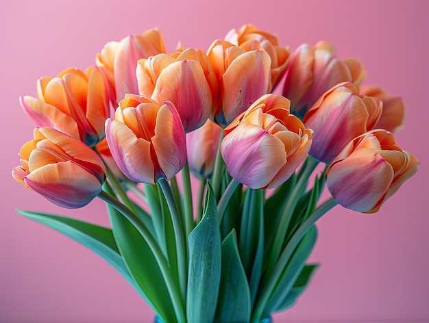 Hermosos tulipanes en el color de la tendencia pastel