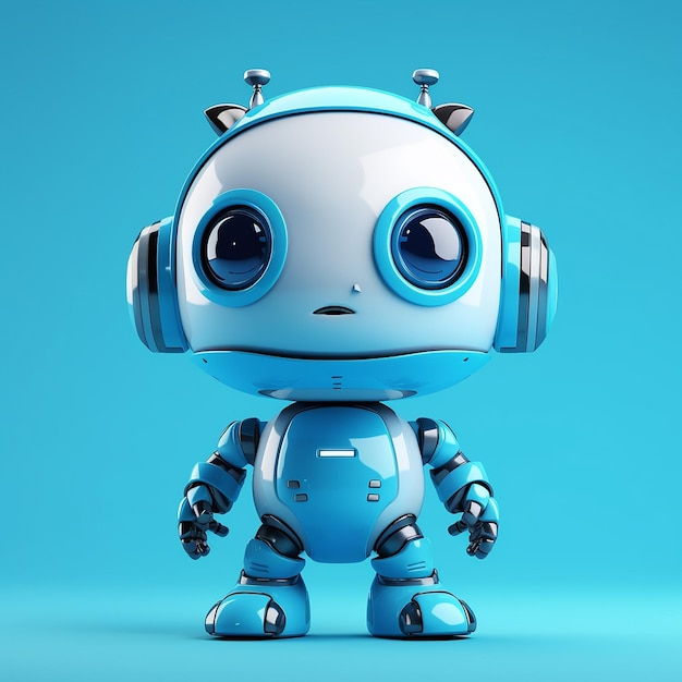 Héroe guerrero robot futurista del futuro personaje lindo