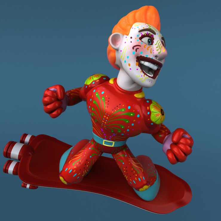Foto herói mexicano - ilustração 3d