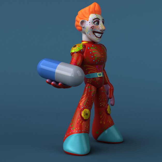 Herói mexicano - personagem 3D