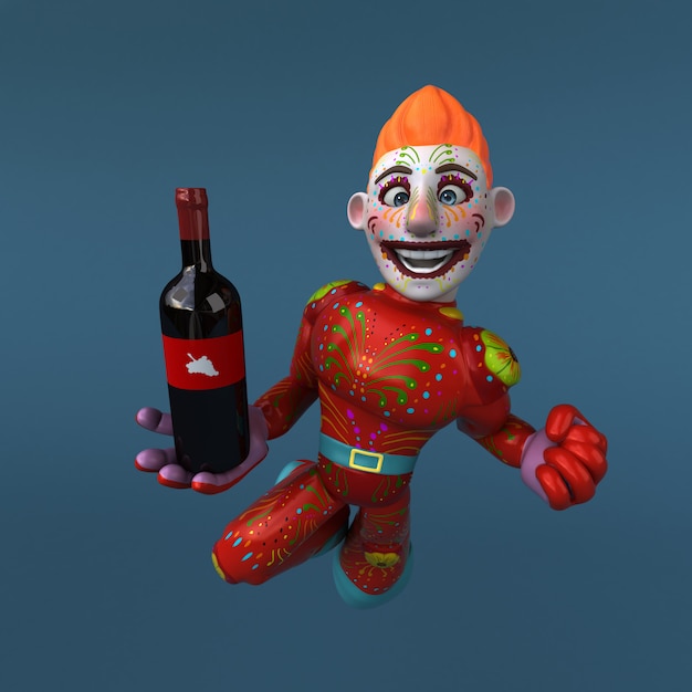 Herói mexicano - personagem 3D