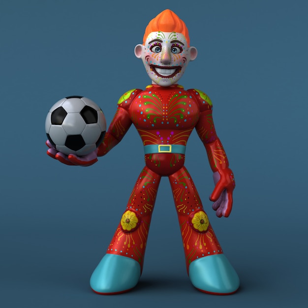 Herói mexicano - personagem 3D