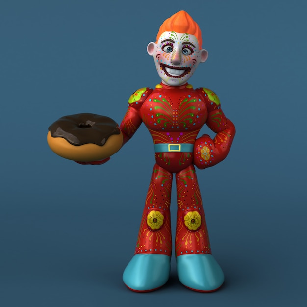 Herói mexicano - personagem 3D