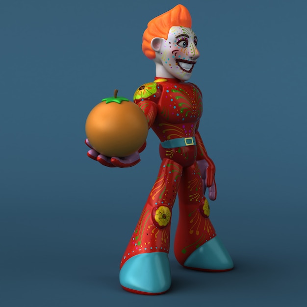 Herói mexicano - personagem 3D