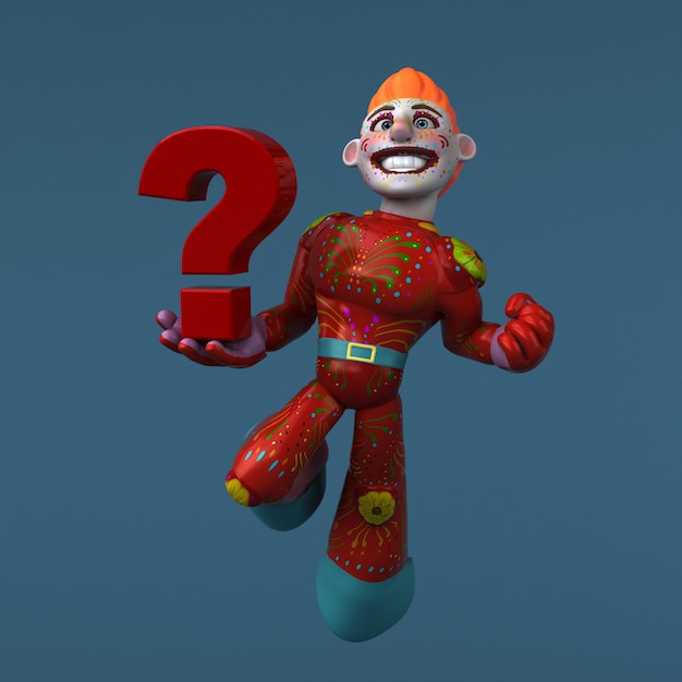 Herói mexicano - personagem 3D