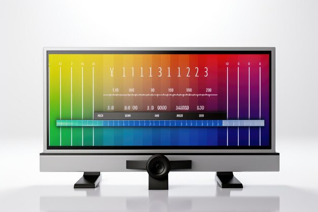 Foto herramienta de calibración de tv avanzada aislada en fondo blanco