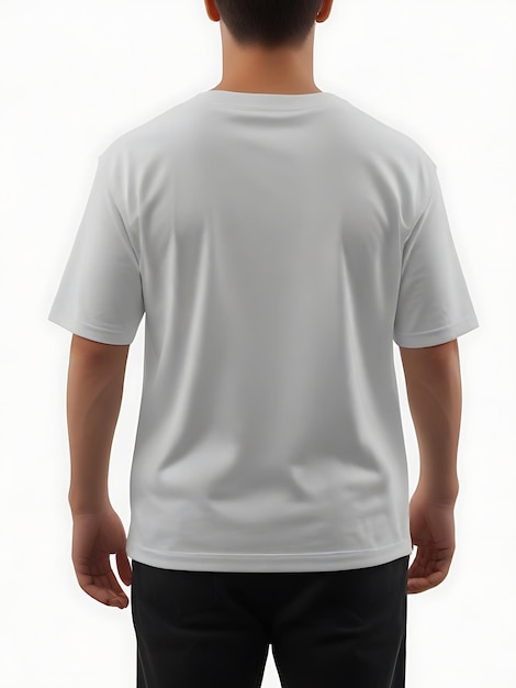 Foto herramienta de presentación de diseño de maquillaje de camiseta blanca elegante para hombres