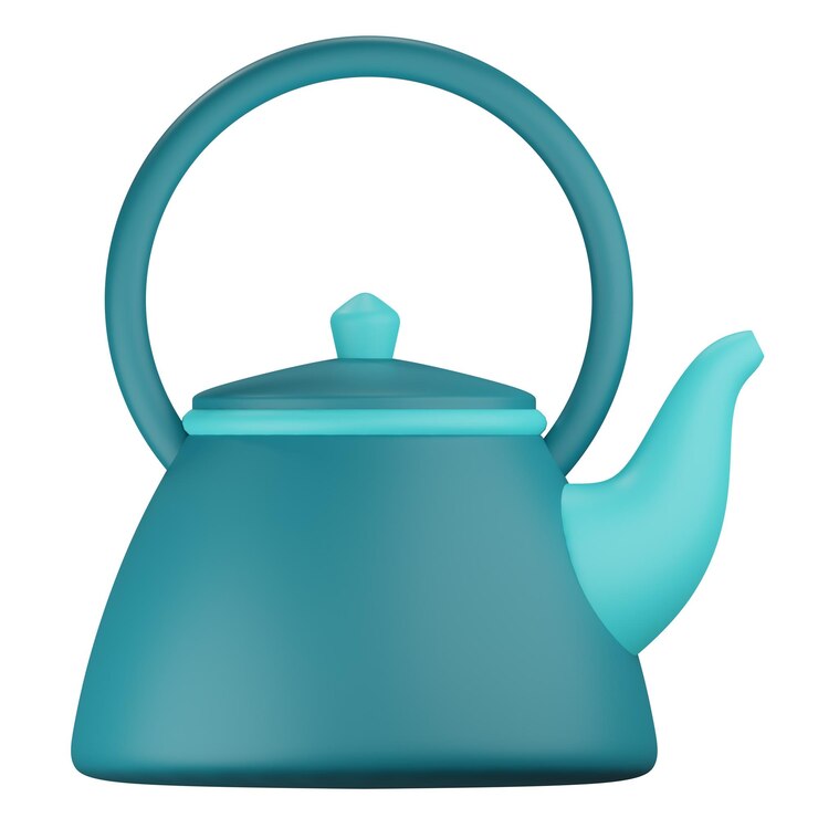 Herramientas de cocina en 3D Ilustración de la tetera 2